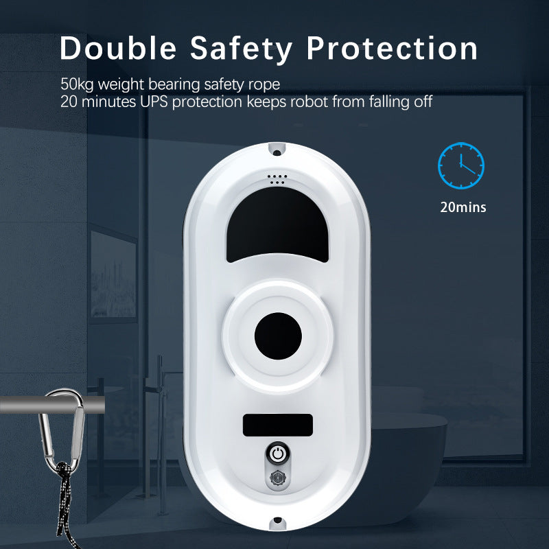 Electric Window Cleaning Robot, Automatic Window Cleaning Tool with Intelligent Path Planning,Anti-Falling&Edge Detection Technology for Interior/Exterior-4
