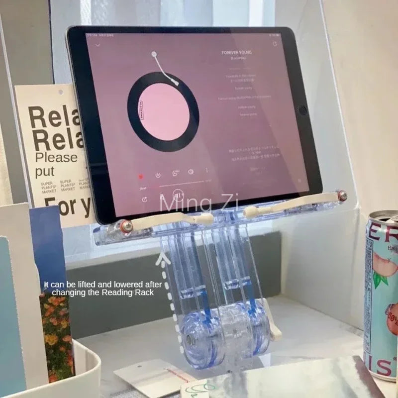 Luxury Lifted Acrylic Laptop Stand: 180° Rotatable, Ergonomic Design-2