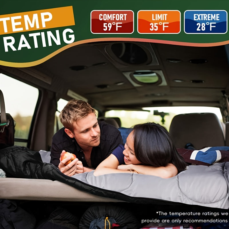 Double Sleeping Bag for Camping and Hiking Couples-2