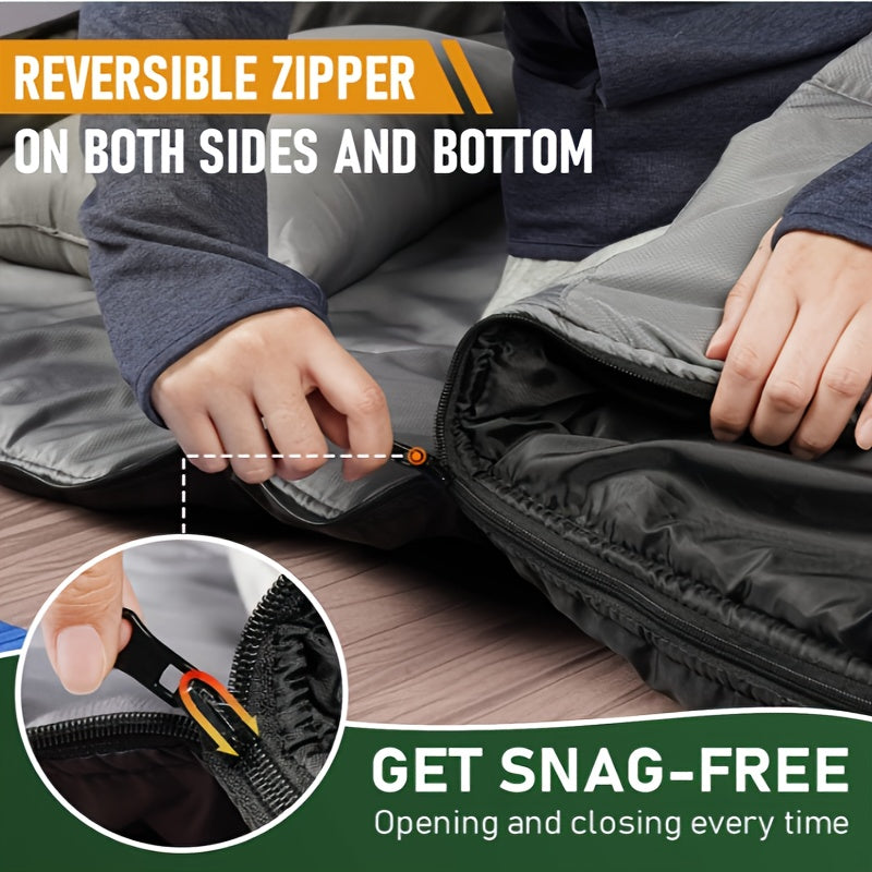 Double Sleeping Bag for Camping and Hiking Couples-3